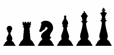 チェス駒のシルエット