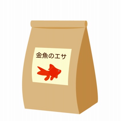 Clip art of simple goldfish feed